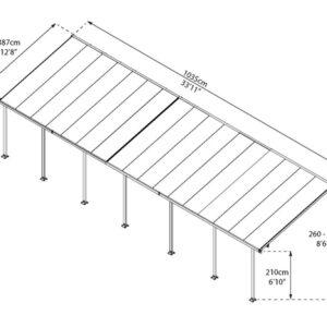 POVEZOVALNI SET - EZ Link KIT, bela/transparent, za NADSTREŠEK ZA TERASO SIERRA