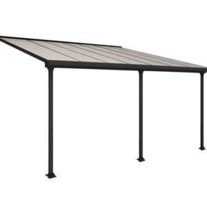 NADSTREŠEK ZA TERASO FERIA PATIO COVER, 4x4,25, siva/transparent