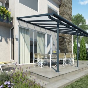 NADSTREŠEK ZA TERASO SIERRA, siva/transparent 3x4,25m