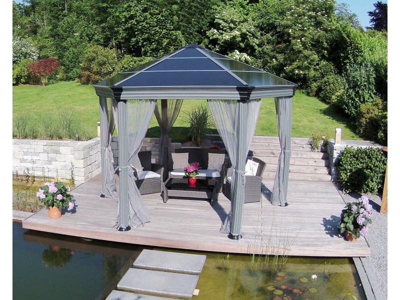 VRTNI PAVILJON ROMA, siva/bronza - Slika 10