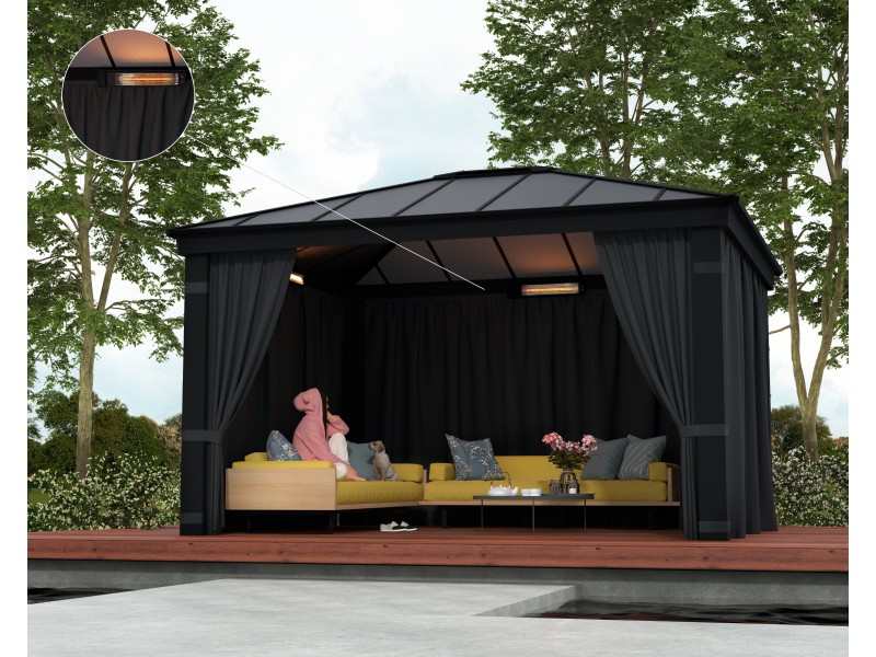 VRTNI PAVILJON PALERMO 4300, siva/bronza - slika 3