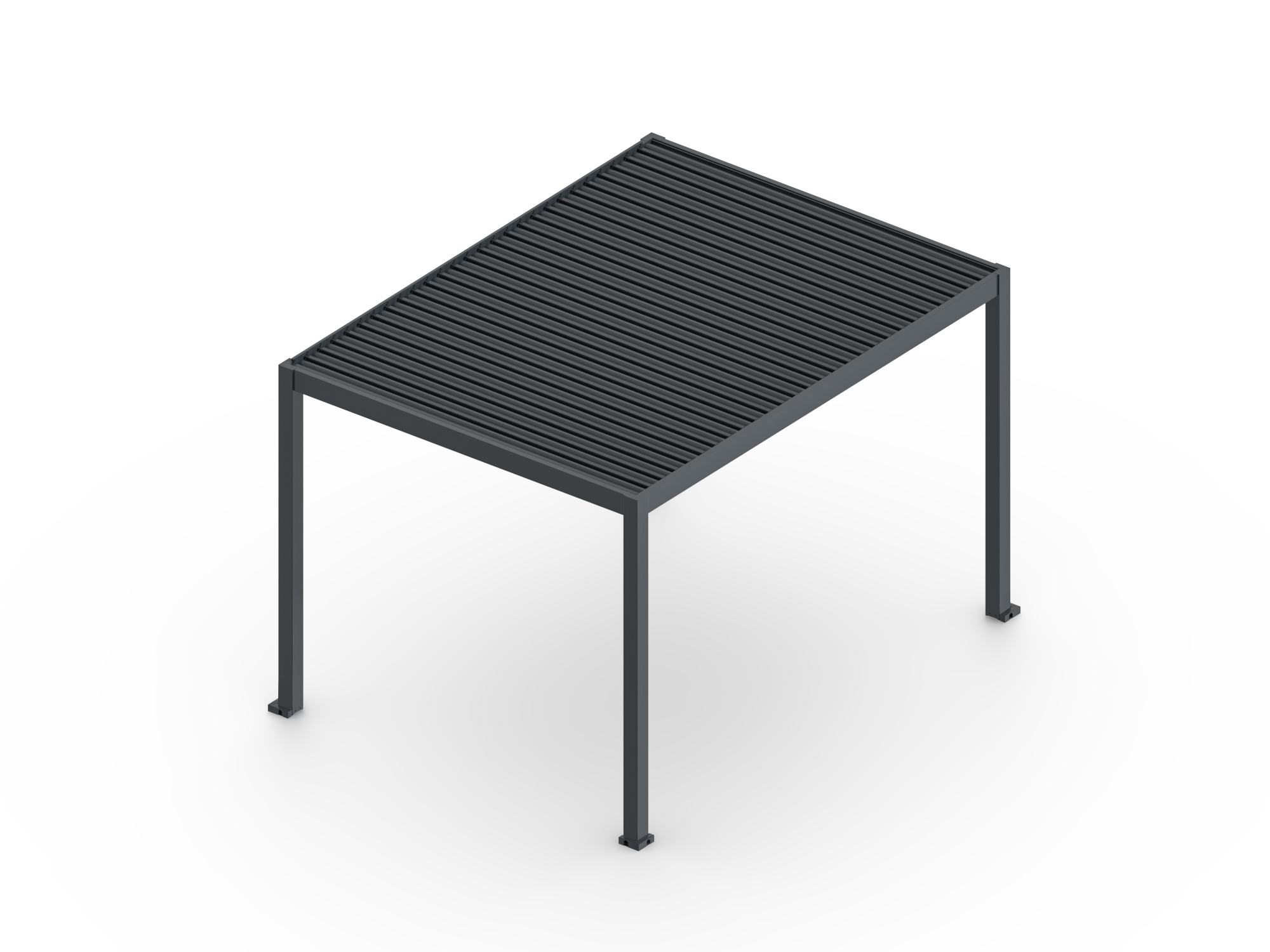 Bioclimatic Pergola Bellano S25, 3x4; dark grey, freestanding - Image 5