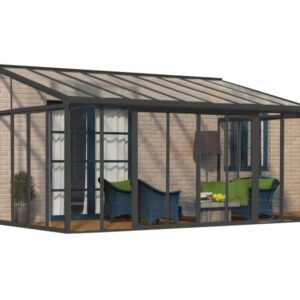 NADSTREŠEK ZA TERASO SANREMO, siva/transparent 3x5,46m