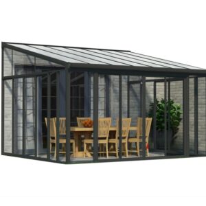 NADSTREŠEK ZA TERASO SANREMO, siva/transparent 4x4,25m