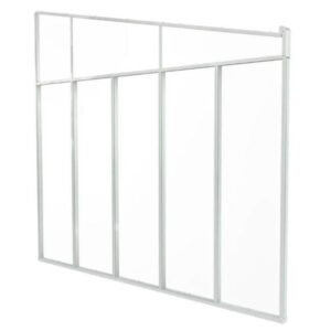 Stranska stena 4 m - bela/transparentna